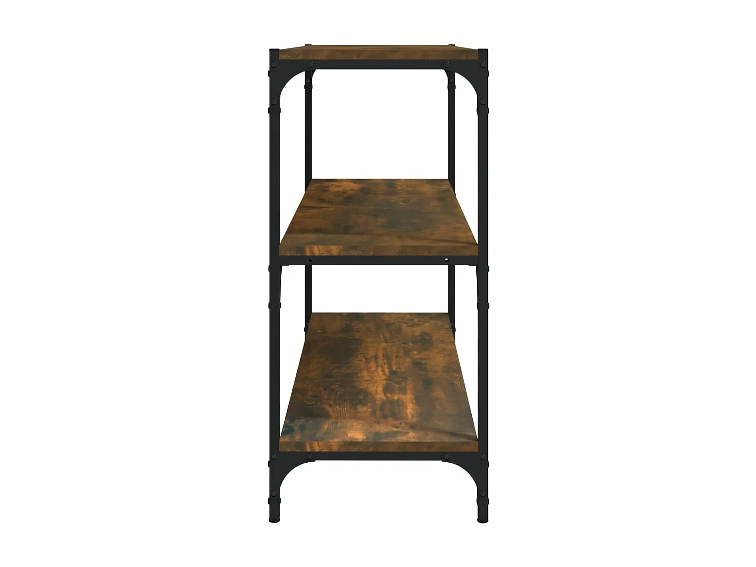 Bibliothèque Chêne fumé 80x33x70,5cm Bois d'ingénierie et acier
