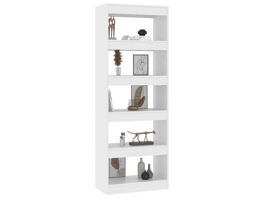 Estantería/divisor madera de ingeniería blanco 60x30x166 cm