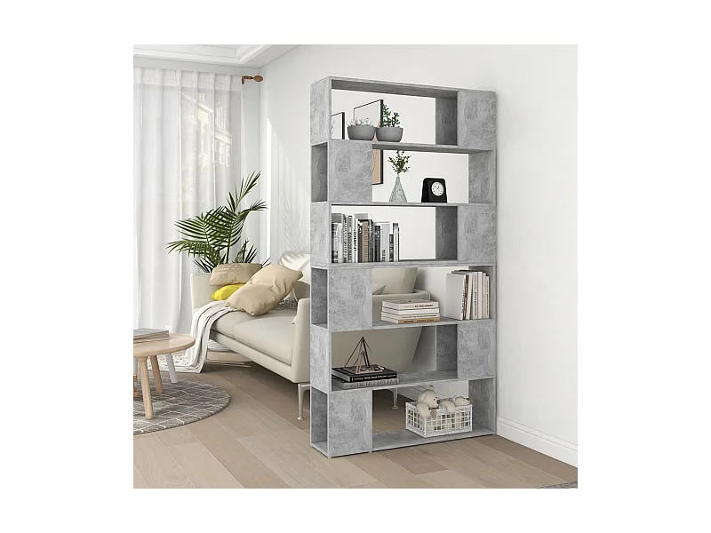 Estante/divisória 100x24x188 cm cinzento cimento