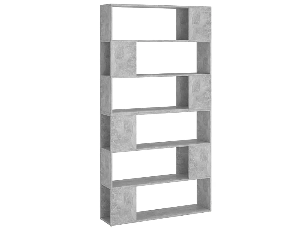 Bibliothèque/Séparateur de pièce Gris béton 100x24x188 cm