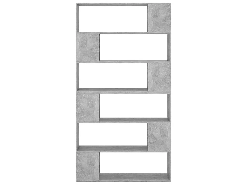 Bibliothèque/Séparateur de pièce Gris béton 100x24x188 cm
