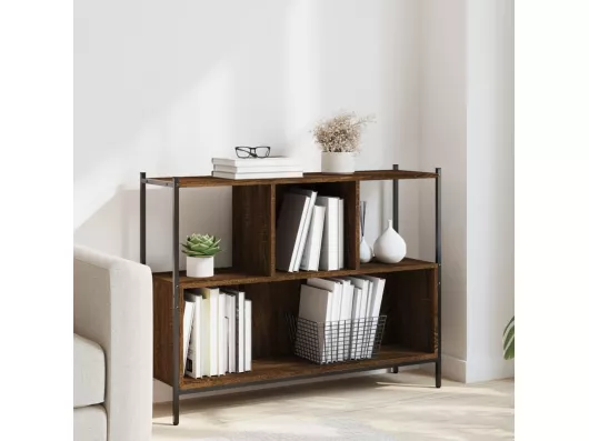 Kauf Unique Bücherregal Braun Eichen-Optik 102x28x77,5 cm Holzwerkstoff