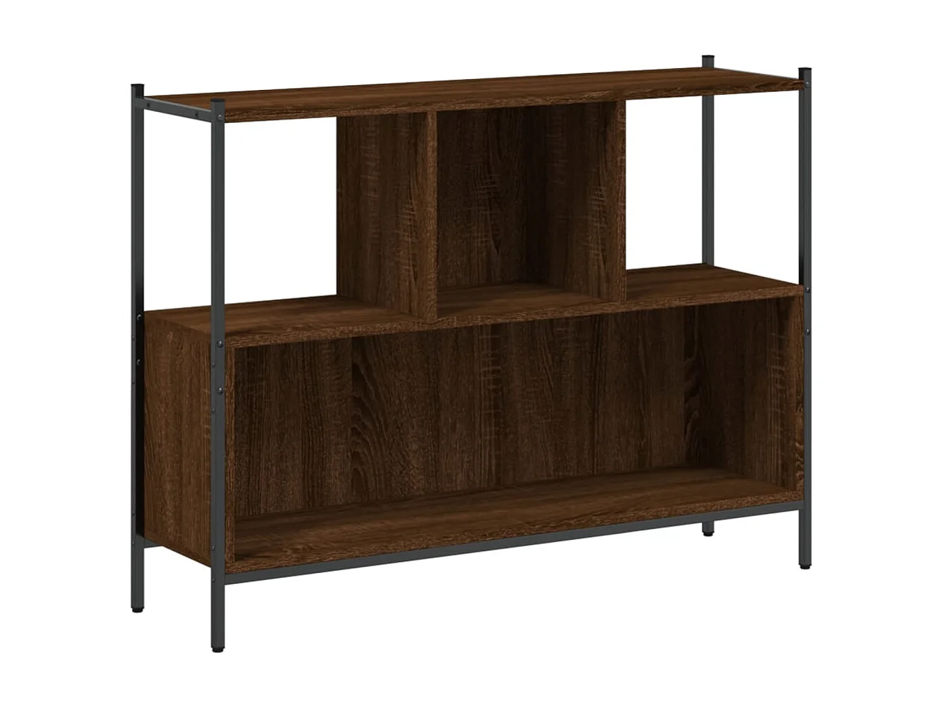 Bibliothèque chêne marron 102x28x77,5 cm bois d'ingénierie