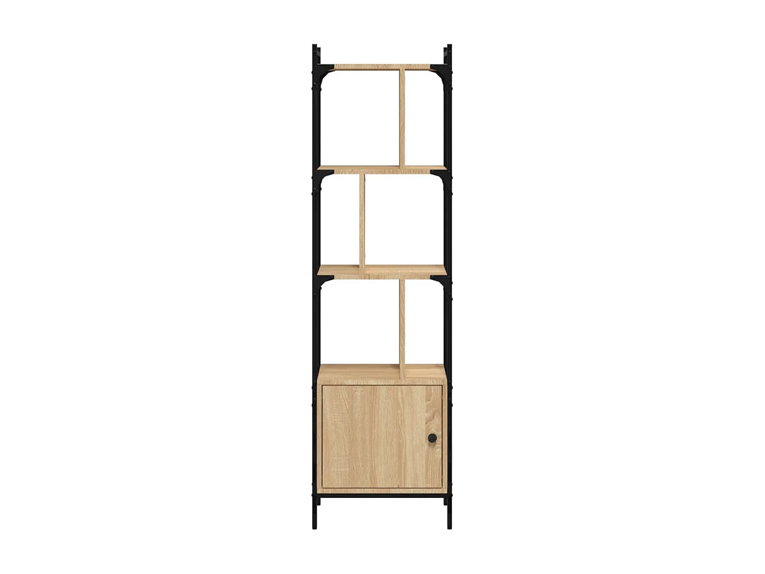Bibliothèque avec porte chêne sonoma 44,5x30x154,5 cm