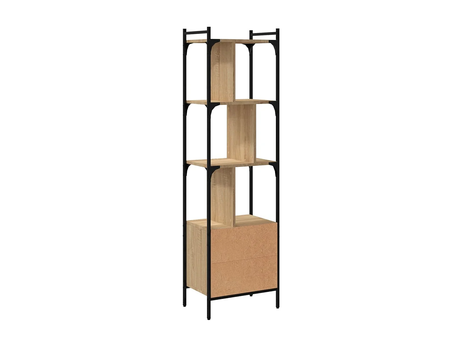 Bibliothèque avec porte chêne sonoma 44,5x30x154,5 cm