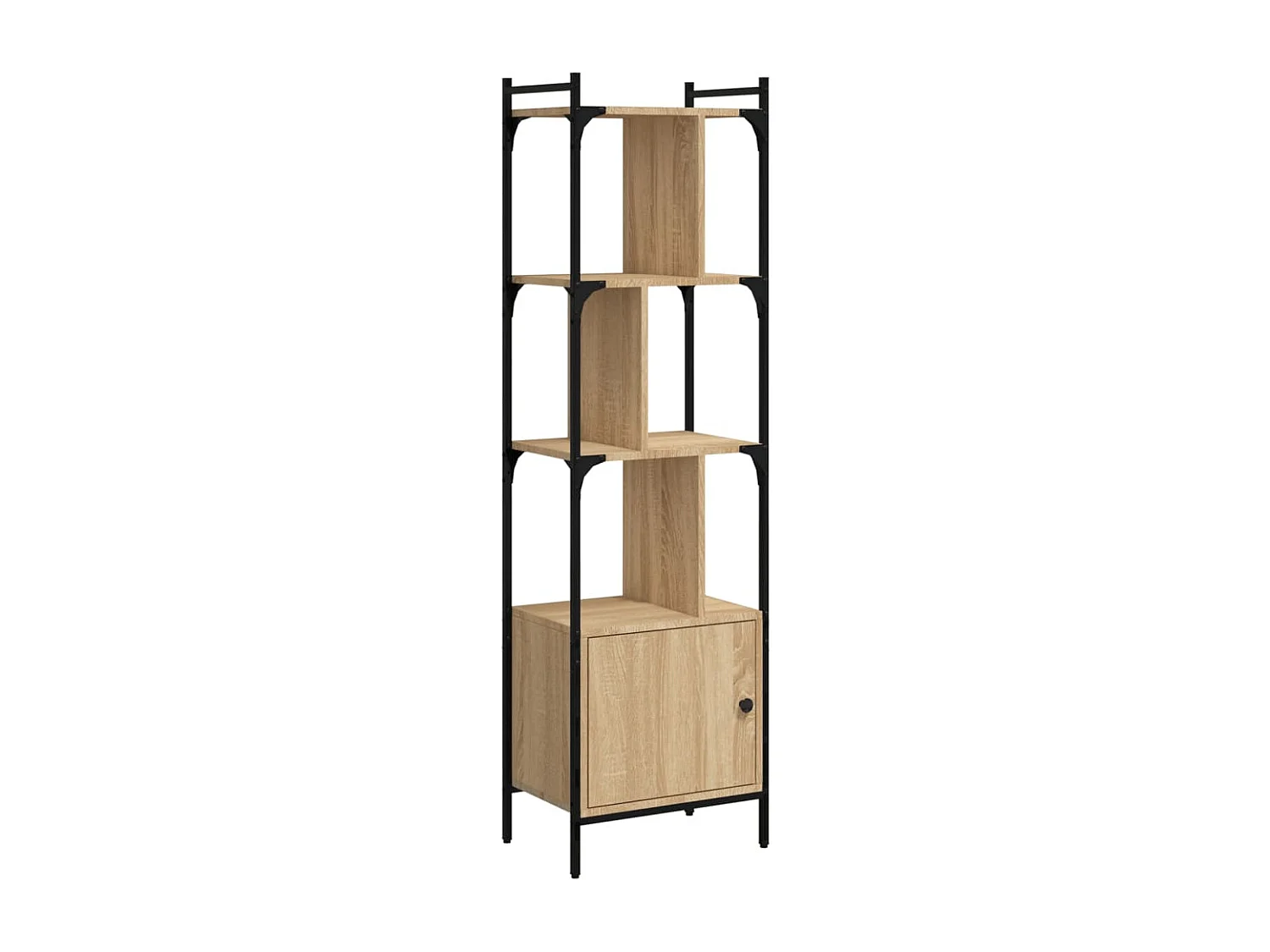 Bibliothèque avec porte chêne sonoma 44,5x30x154,5 cm