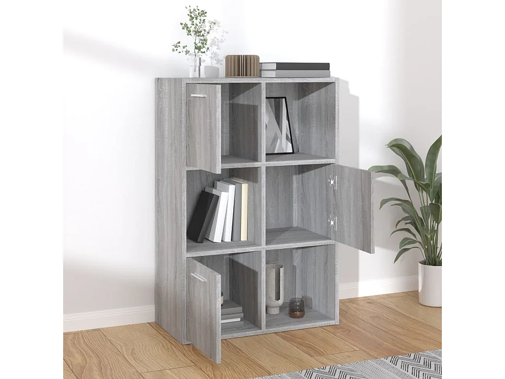 Opbergkast 60x29,5x90 cm grijs sonoma eikenkleurig