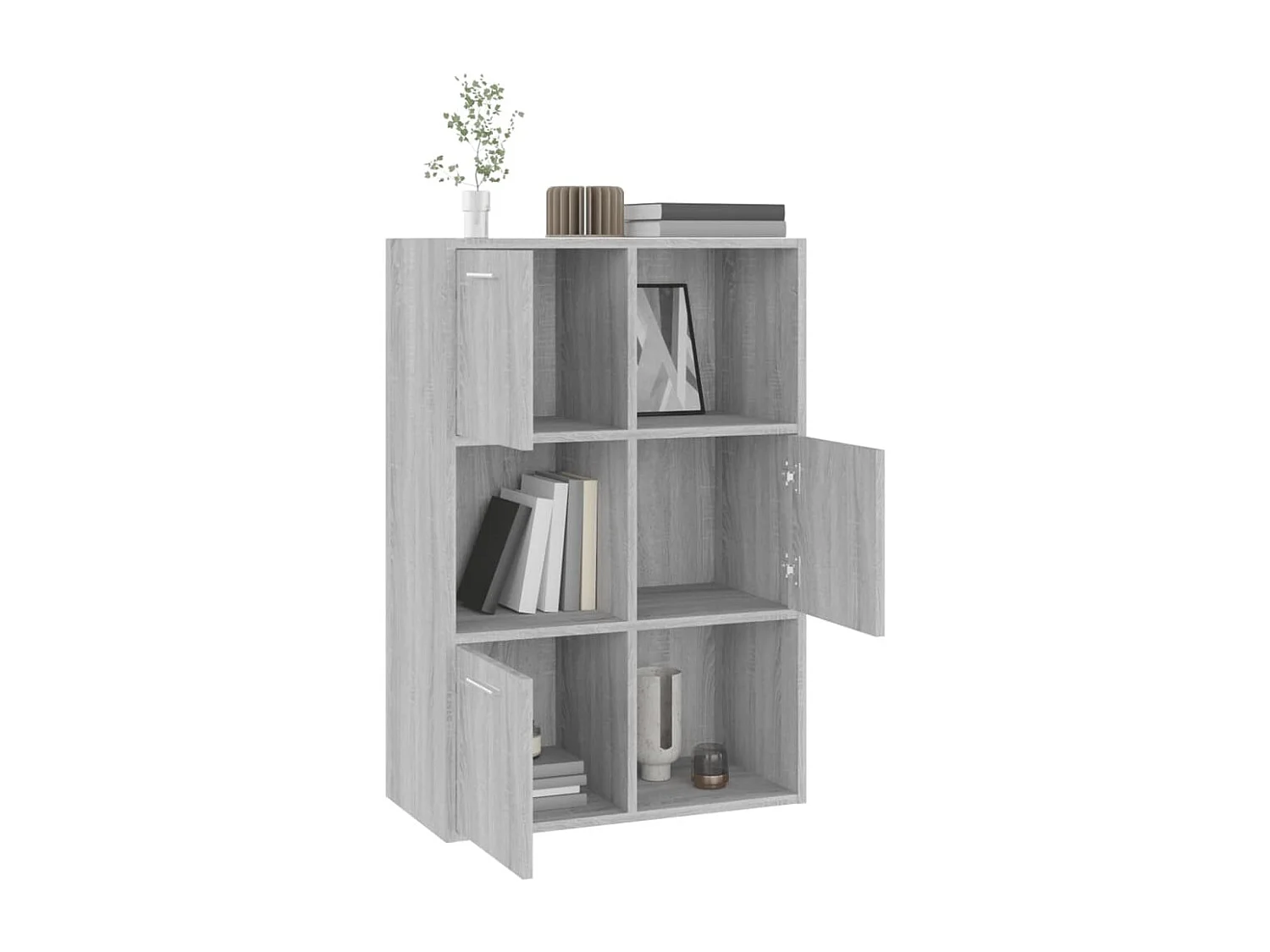 Opbergkast 60x29,5x90 cm grijs sonoma eikenkleurig