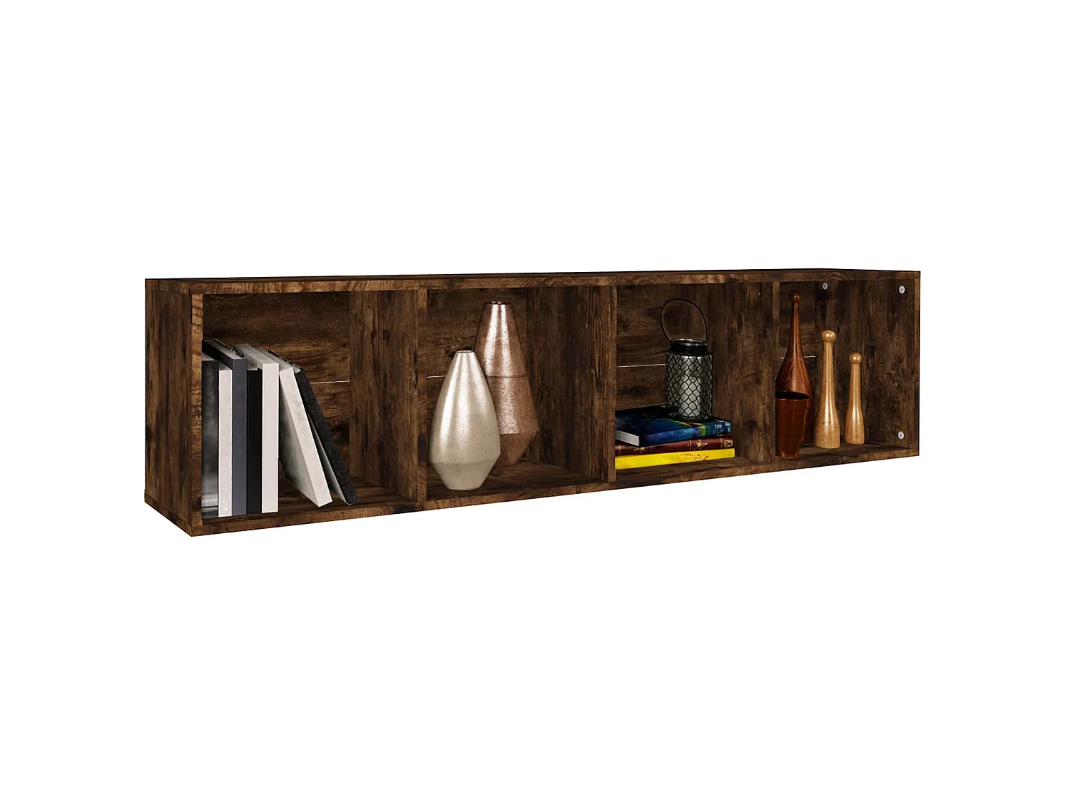 Bibliothèque/Meuble TV Chêne fumé 36x30x143cm Bois d'ingénierie
