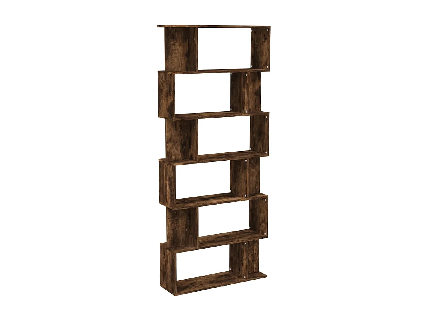 Bibliothèque/Cloison Chêne fumé 80x24x192 cm Bois d'ingénierie