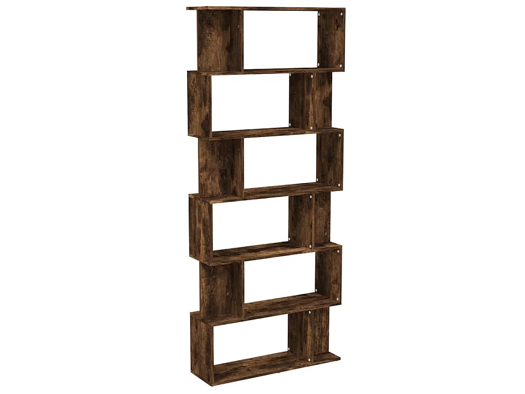 Bibliothèque/Cloison Chêne fumé 80x24x192 cm Bois d'ingénierie