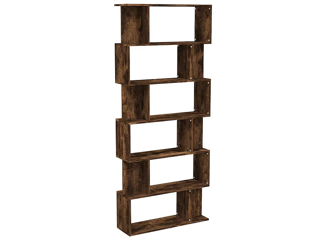 Bibliothèque/Cloison Chêne fumé 80x24x192 cm Bois d'ingénierie