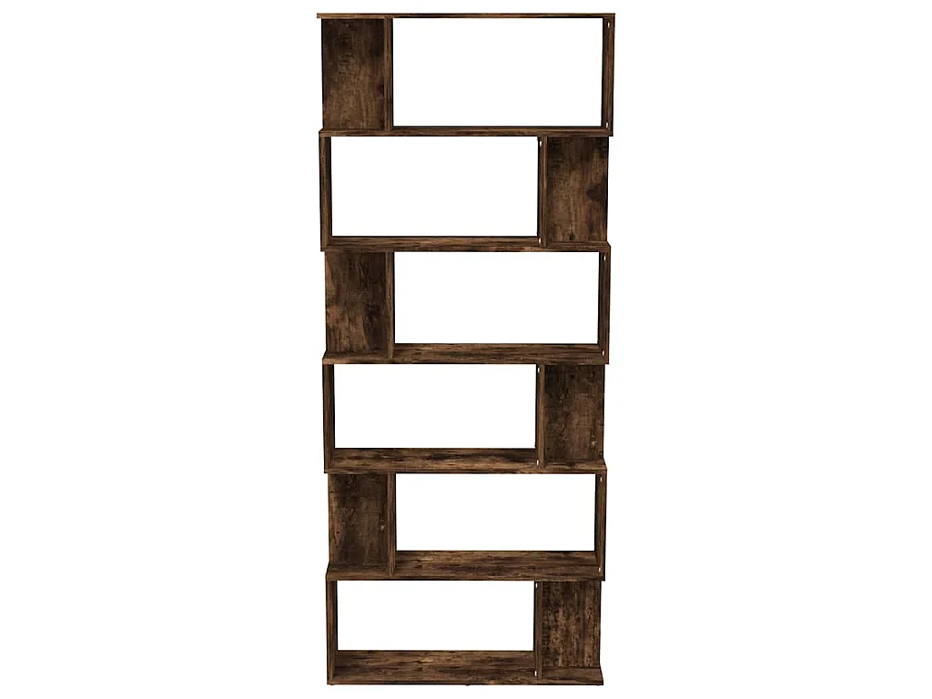 Bibliothèque/Cloison Chêne fumé 80x24x192 cm Bois d'ingénierie