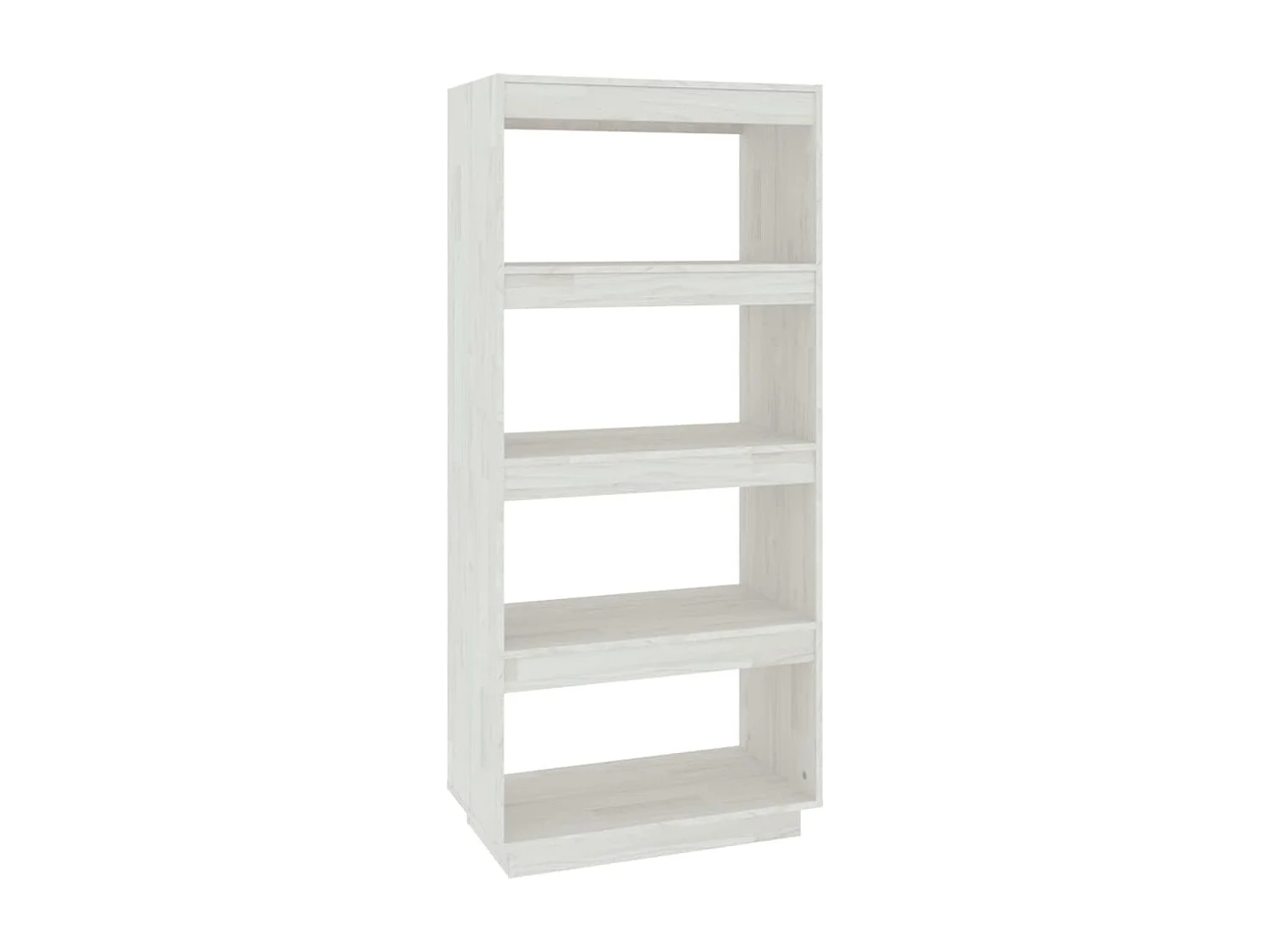 Boekenkast/kamerscherm 60x35x135 cm massief grenenhout wit