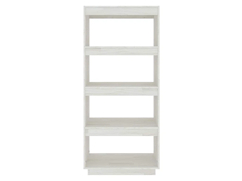Boekenkast/kamerscherm 60x35x135 cm massief grenenhout wit