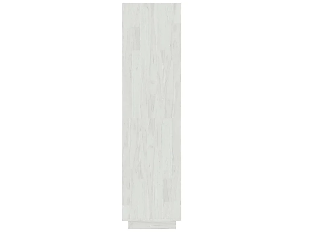 Boekenkast/kamerscherm 60x35x135 cm massief grenenhout wit