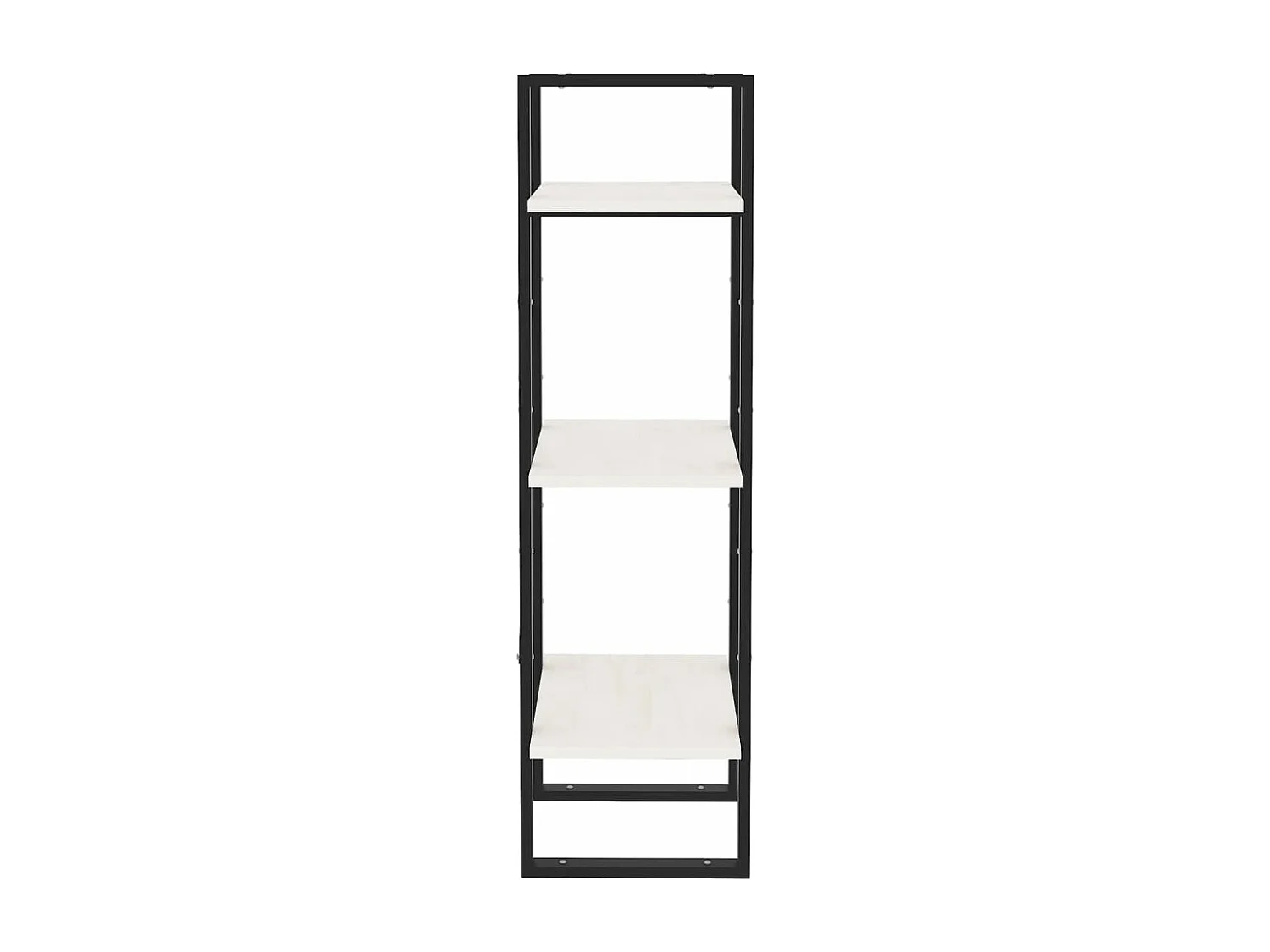 Bücherregal 3 Böden Weiß 40x30x105 cm Massivholz Kiefer