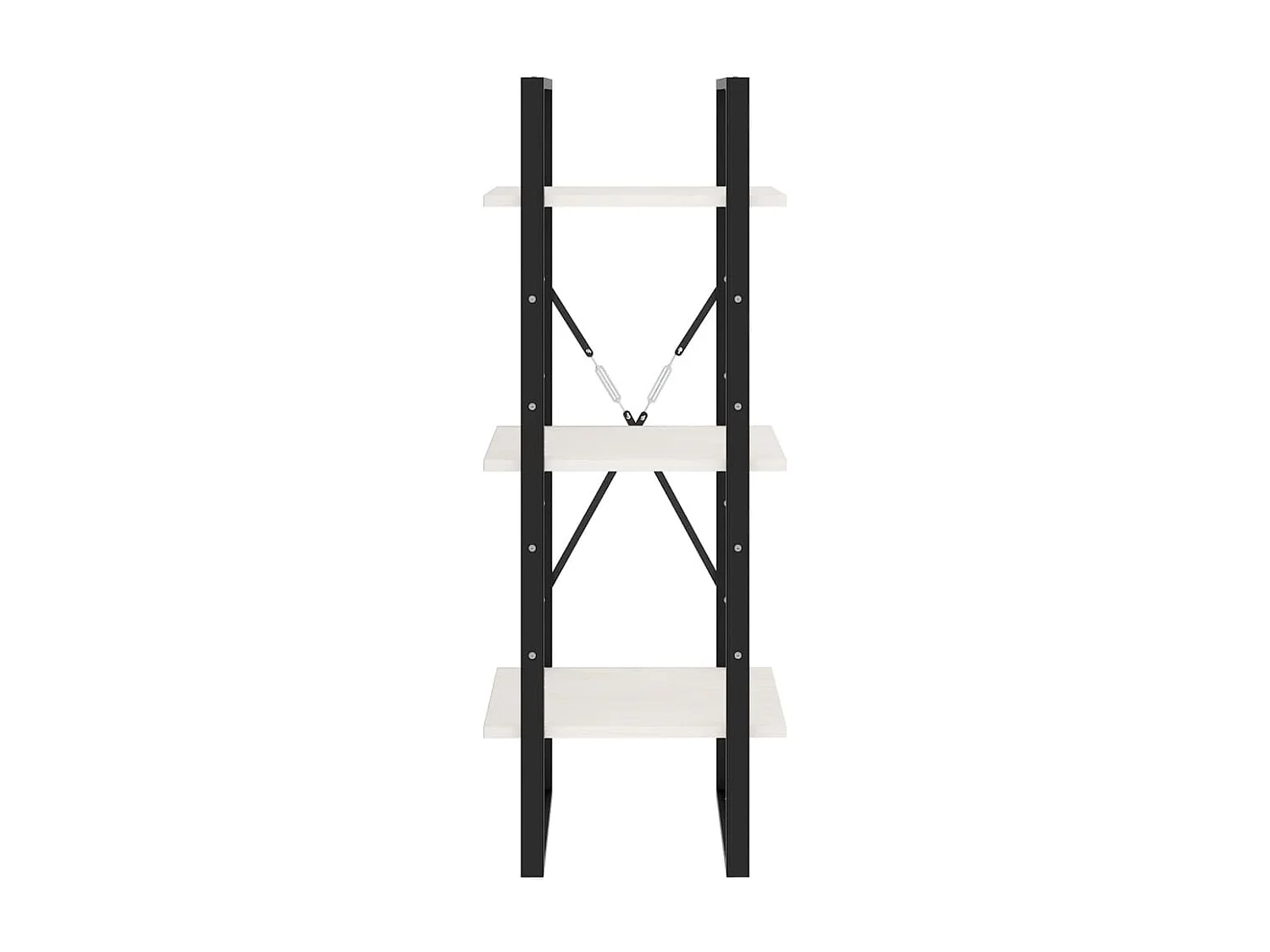 Bibliothèque à 3 niveaux Blanc 40x30x105 cm Bois de pin massif