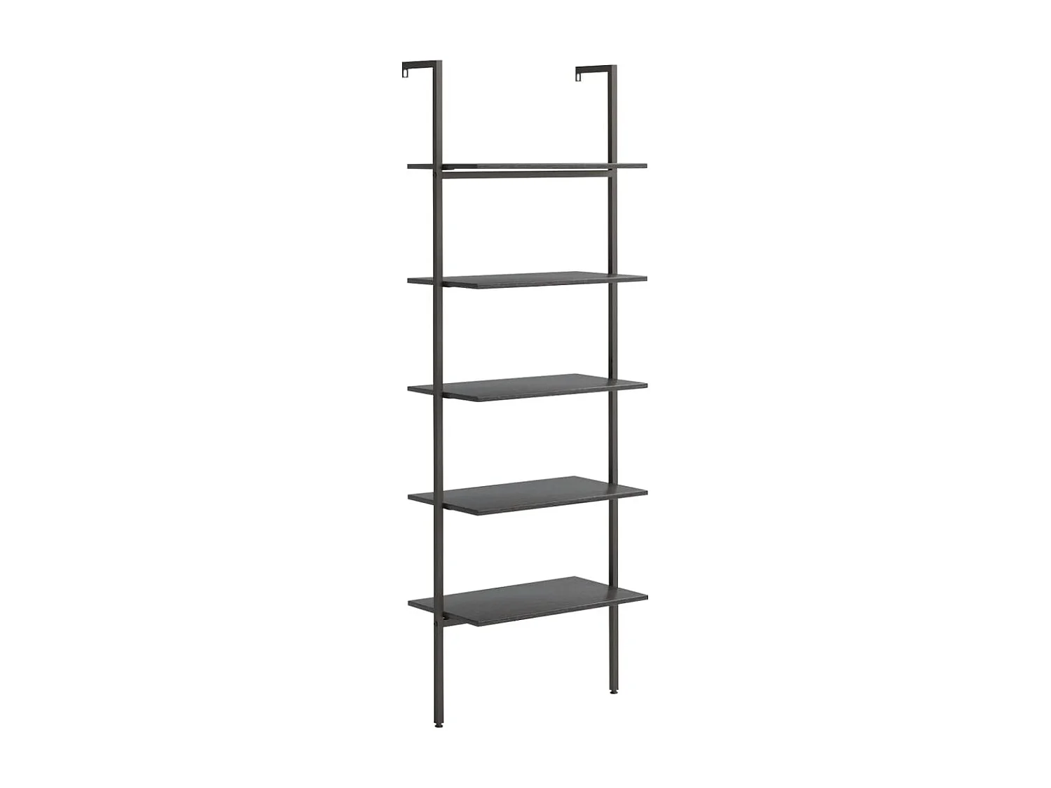 Scaffale Pendente a 5 Livelli Nero 64x35x185 cm