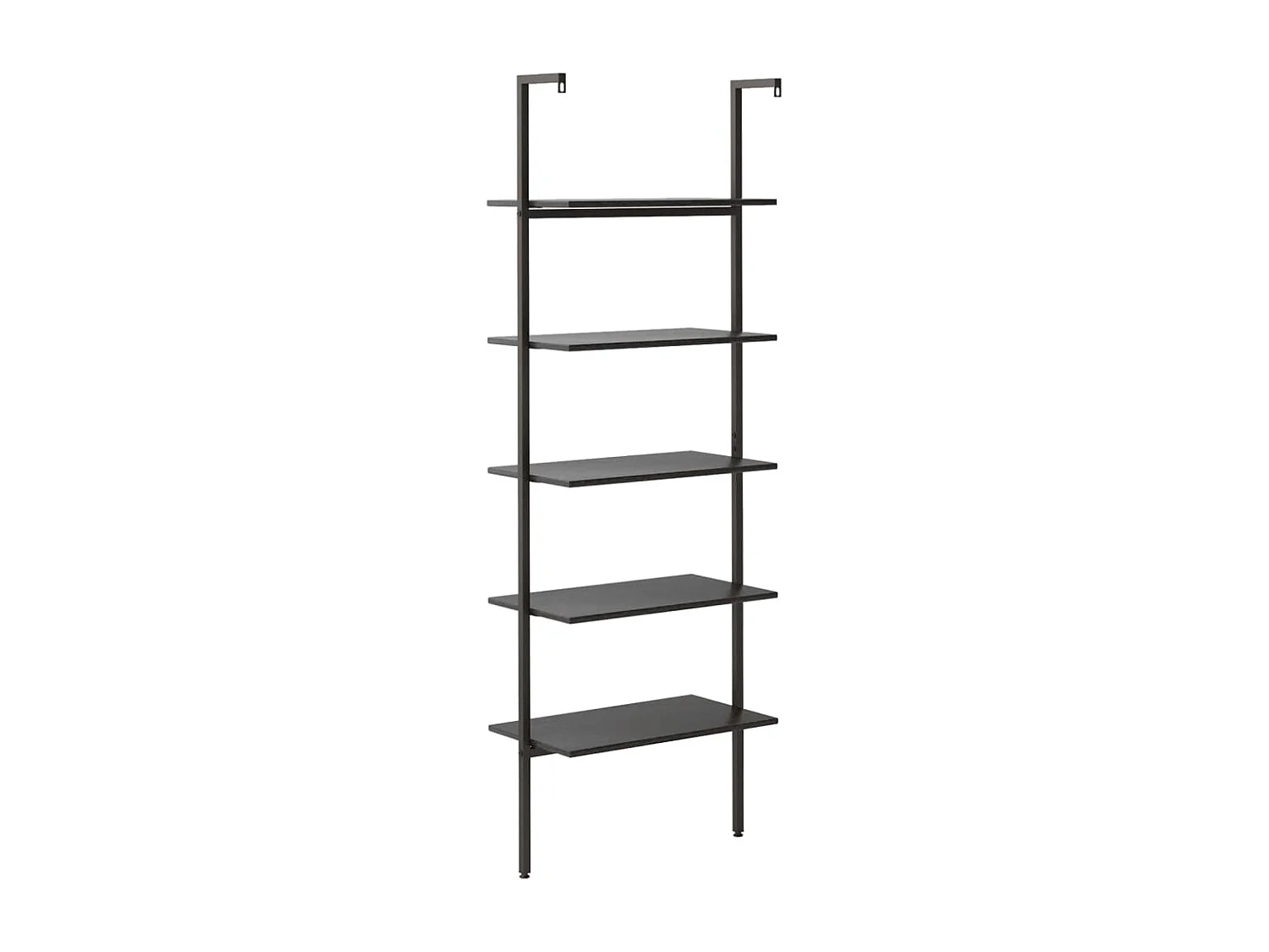 Scaffale Pendente a 5 Livelli Nero 64x35x185 cm