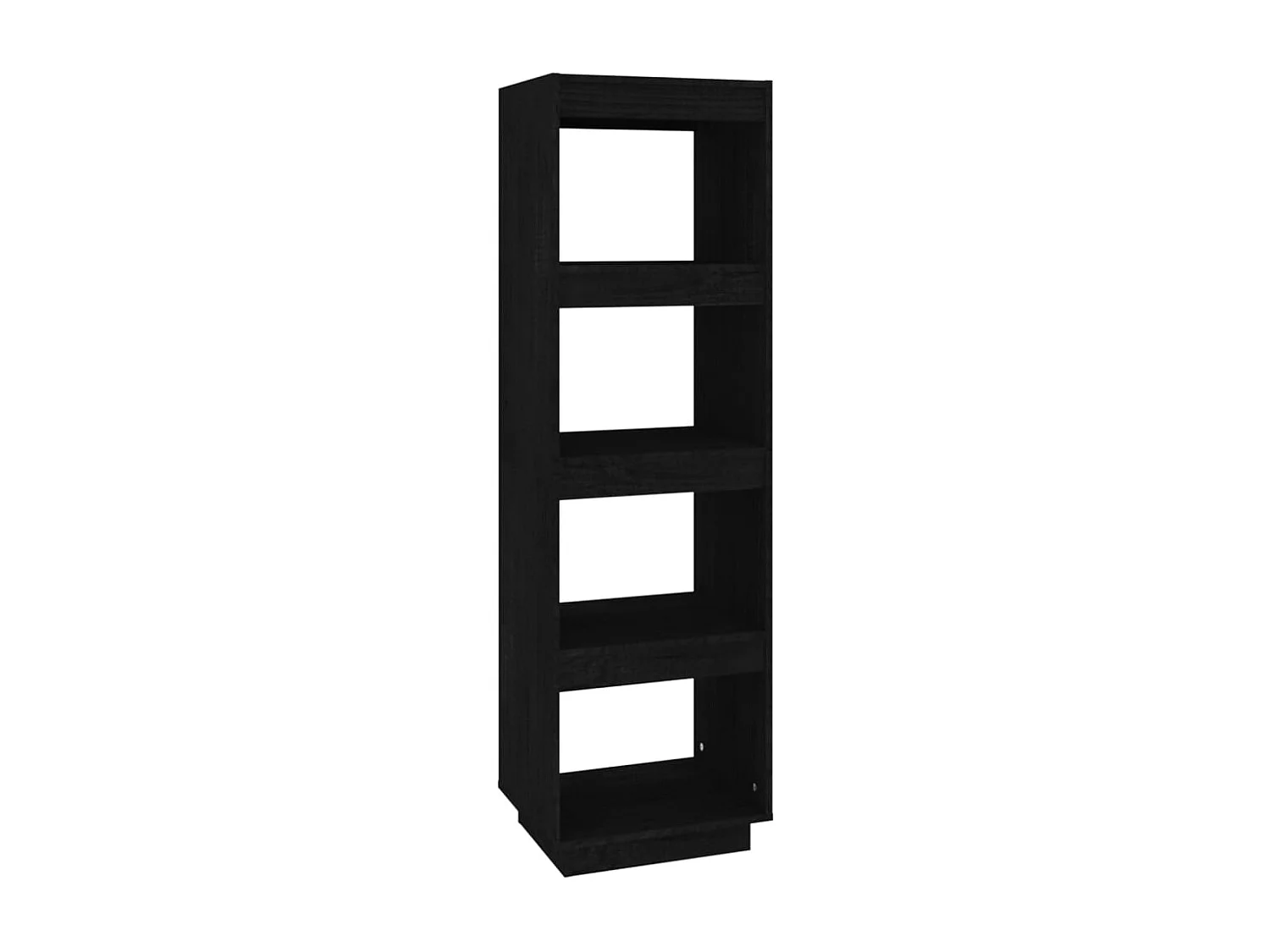 Boekenkast/kamerscherm 40x35x135 cm massief grenenhout zwart