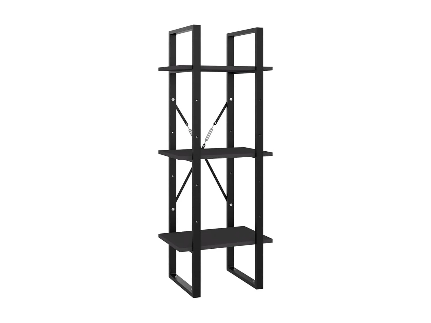 Boekenkast met 5 schappen 40x30x175 cm bewerkt hout grijs