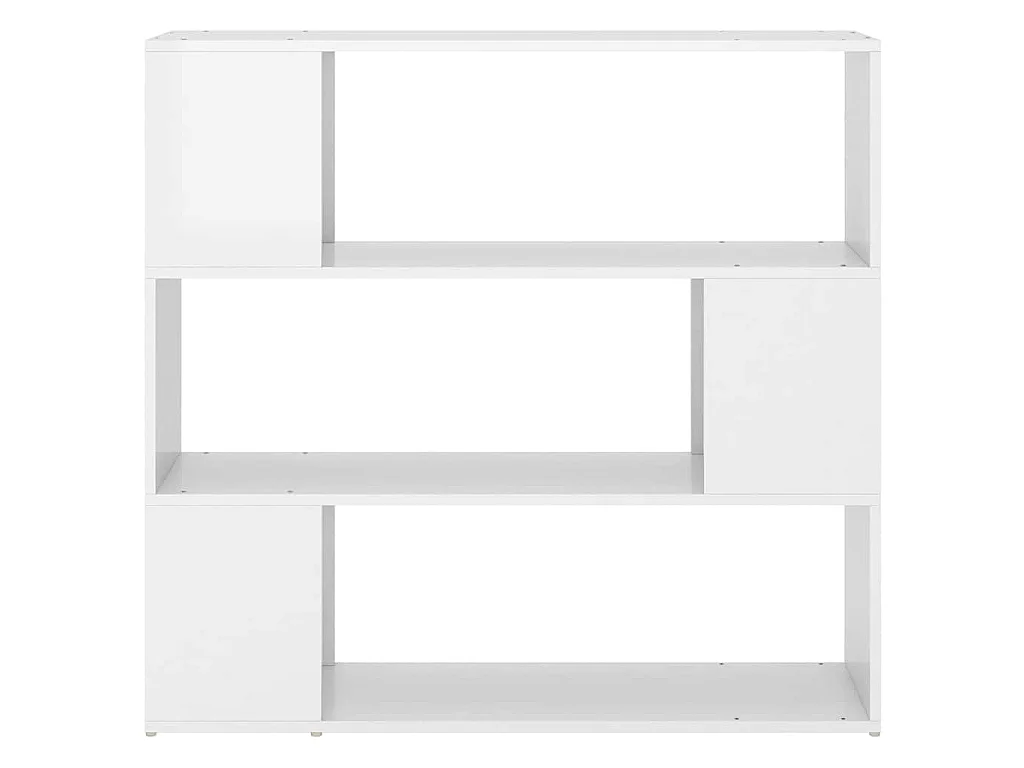 Bibliothèque/Séparateur de pièce Blanc brillant 100x24x94 cm