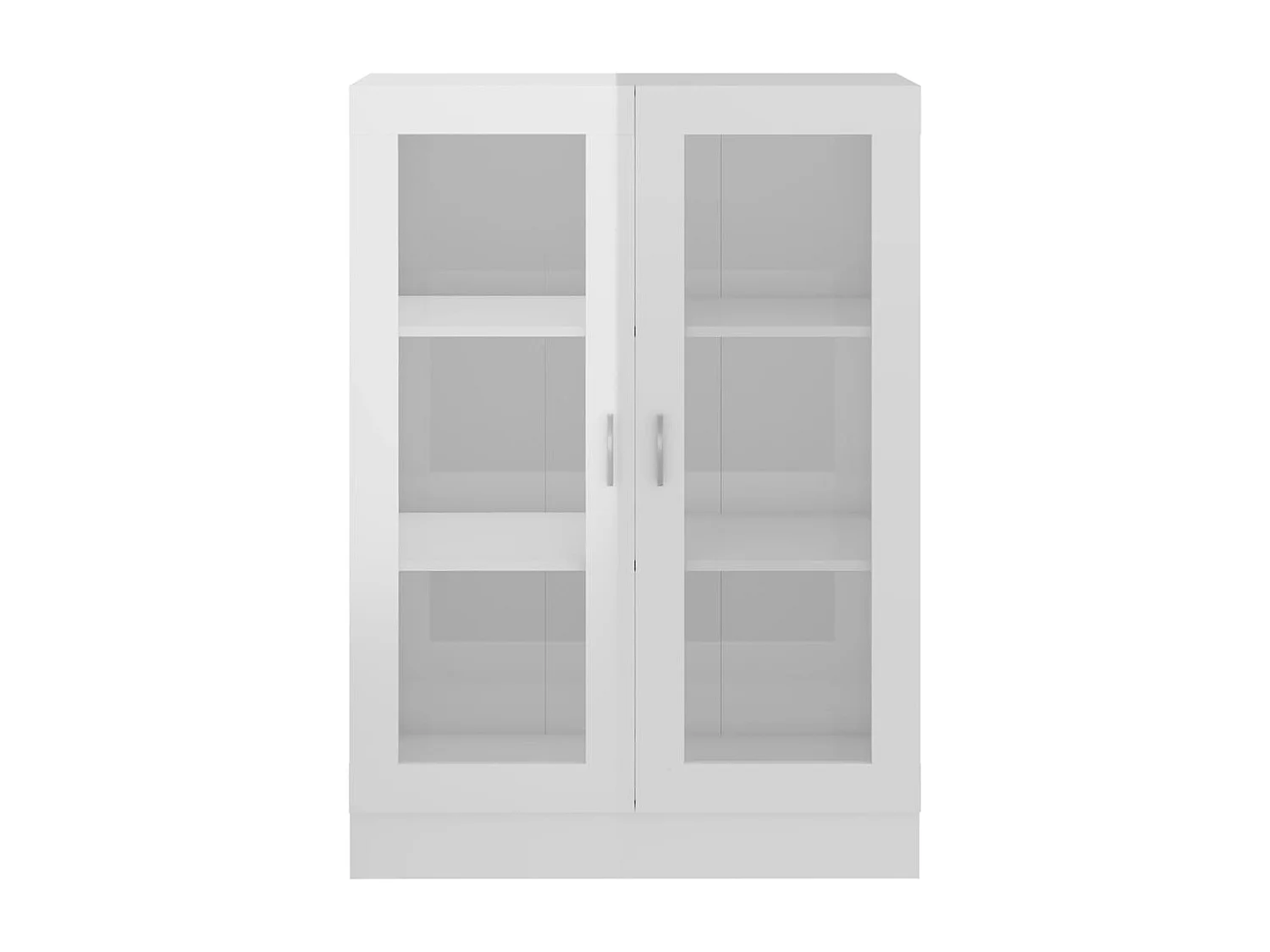 Vitrinenschrank Hochglanz-Weiß 82,5x30,5x115 cm Holzwerkstoff