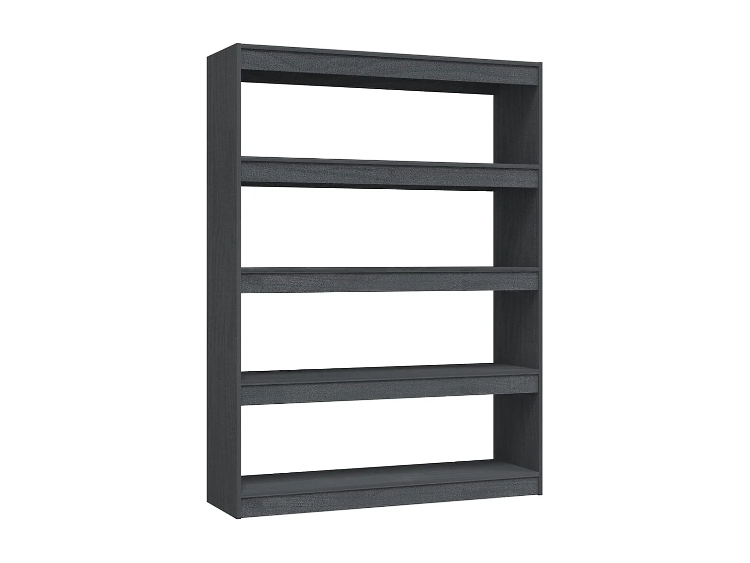 Bibliothèque/Séparateur de pièce Gris 100x30x135,5cm Pin massif