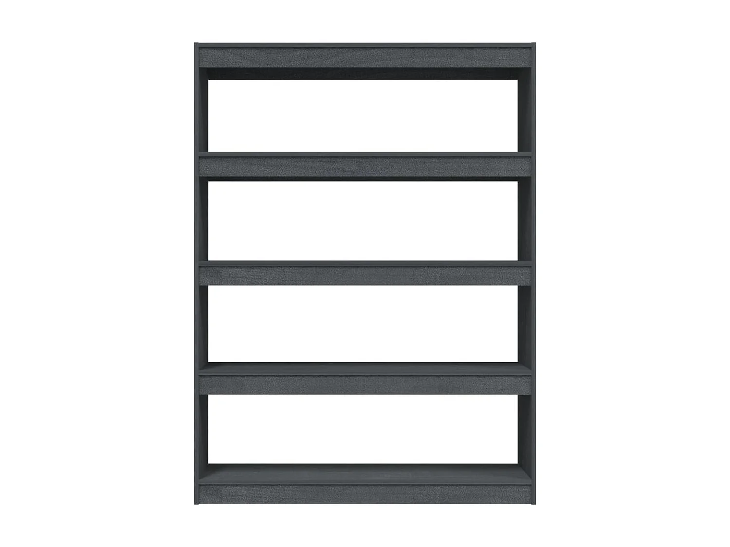 Bibliothèque/Séparateur de pièce Gris 100x30x135,5cm Pin massif
