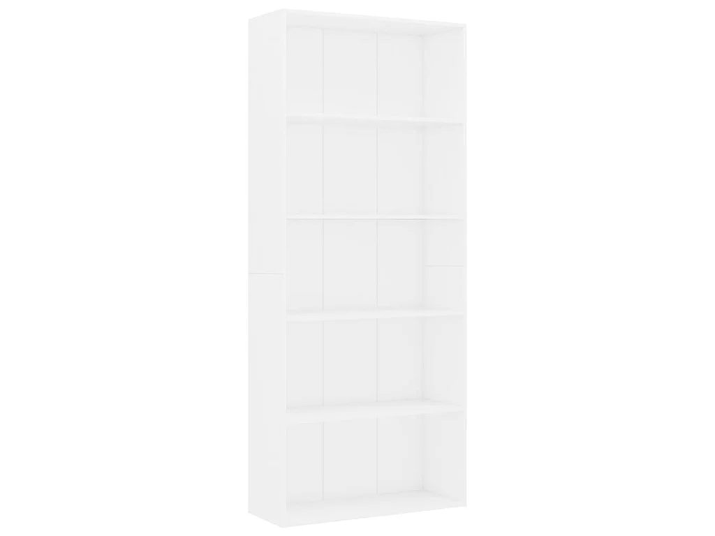 Estante com 5 prateleiras derivados de madeira branco
