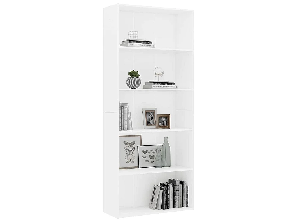 Estante com 5 prateleiras derivados de madeira branco
