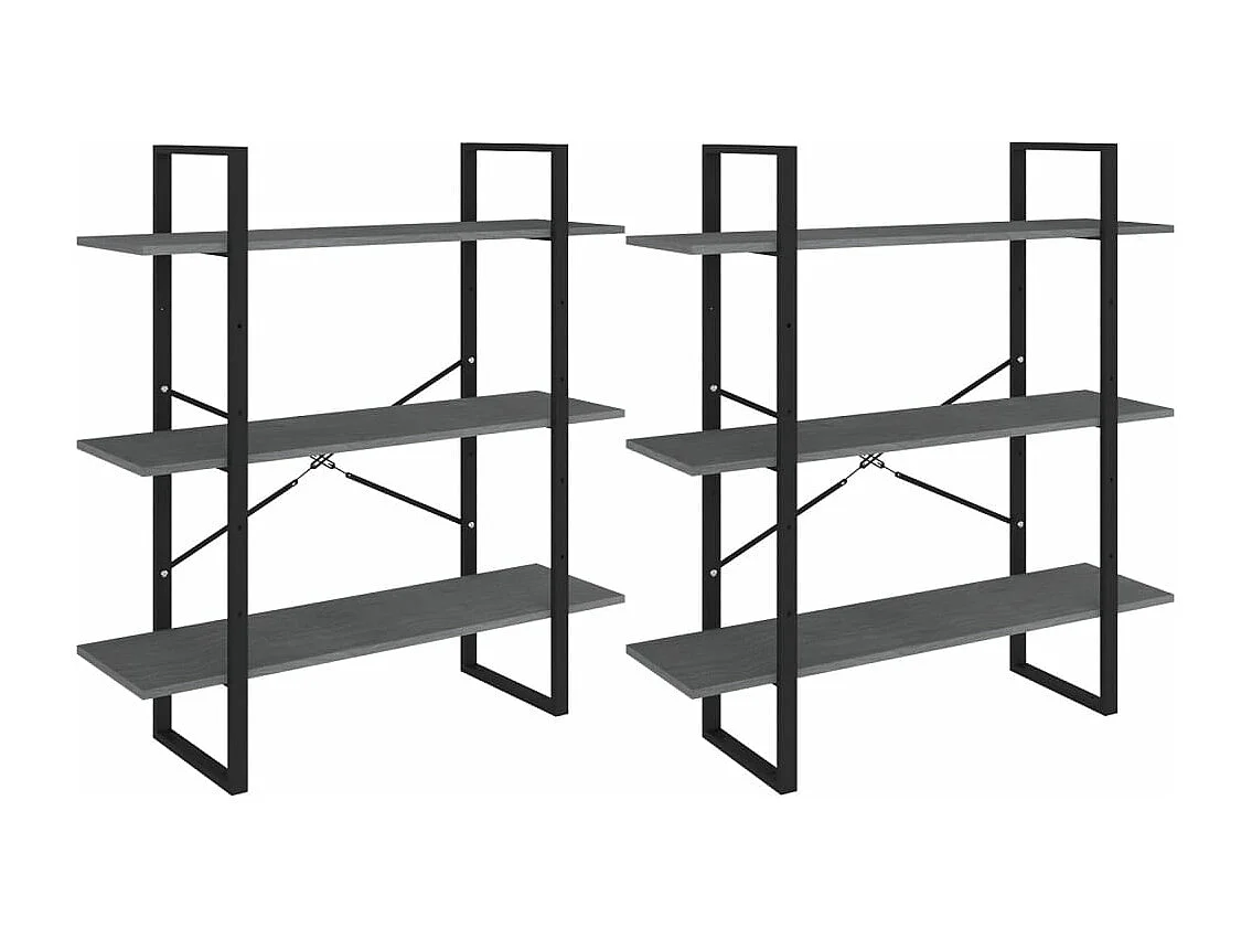 Armoire haute Gris 100x30x210 cm Bois de pin solide