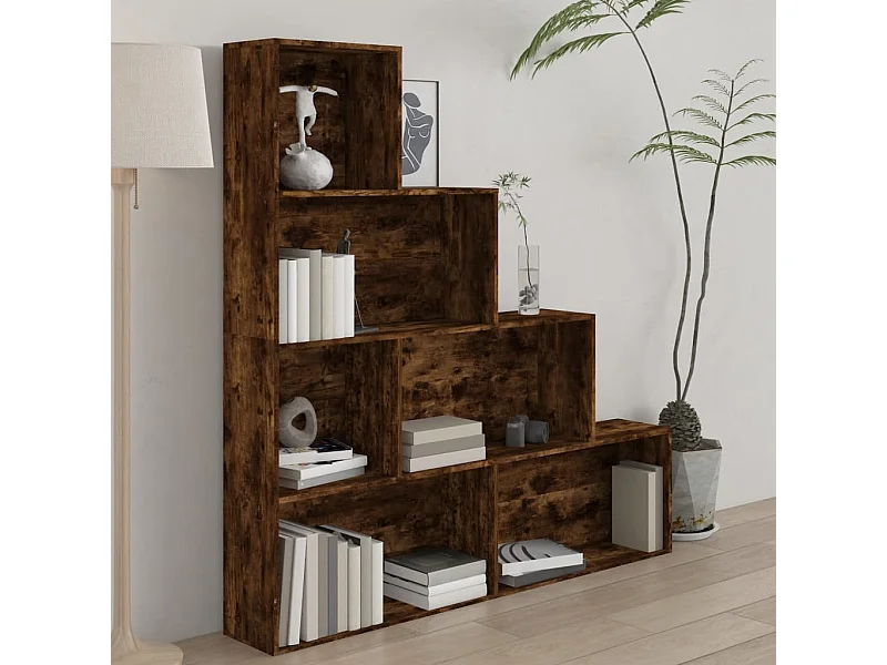 Armoire à livres Chêne fumé 155x24x160 cm