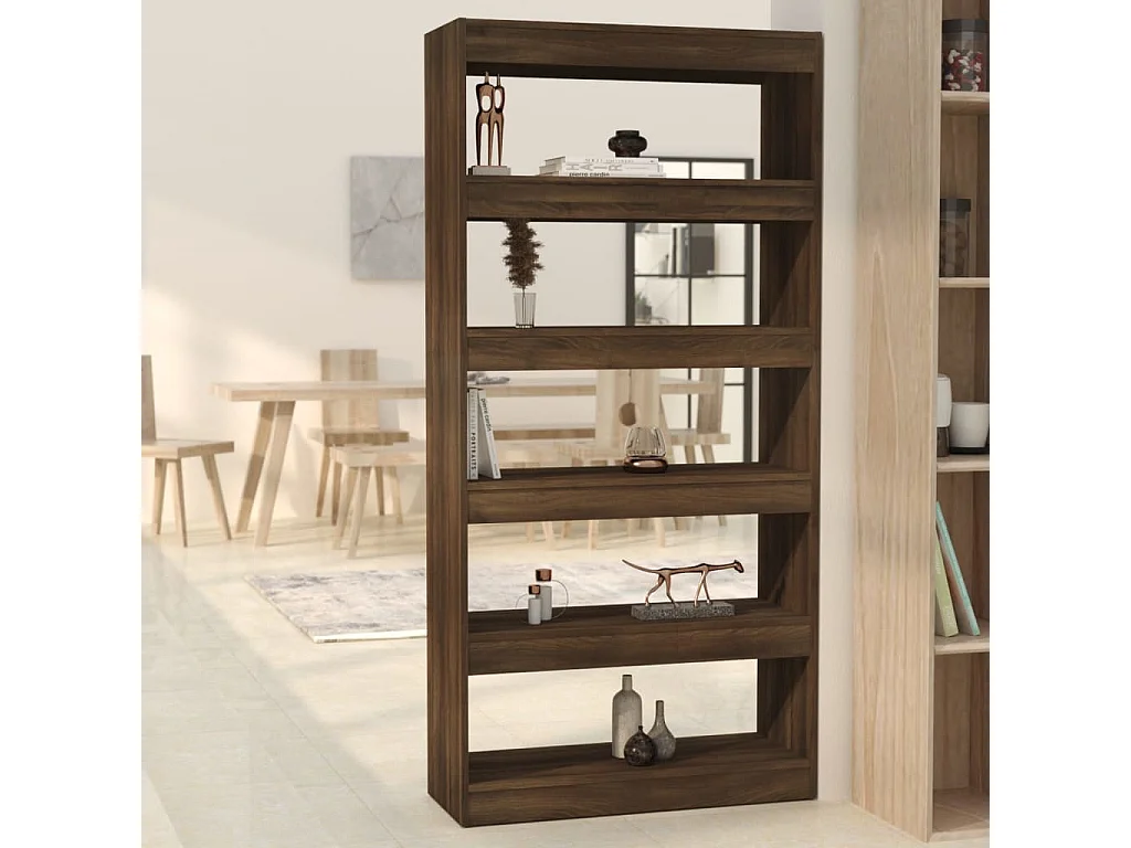 Bücherregal/Raumteiler Braun Eiche 80x30x166 cm Holzwerkstoff