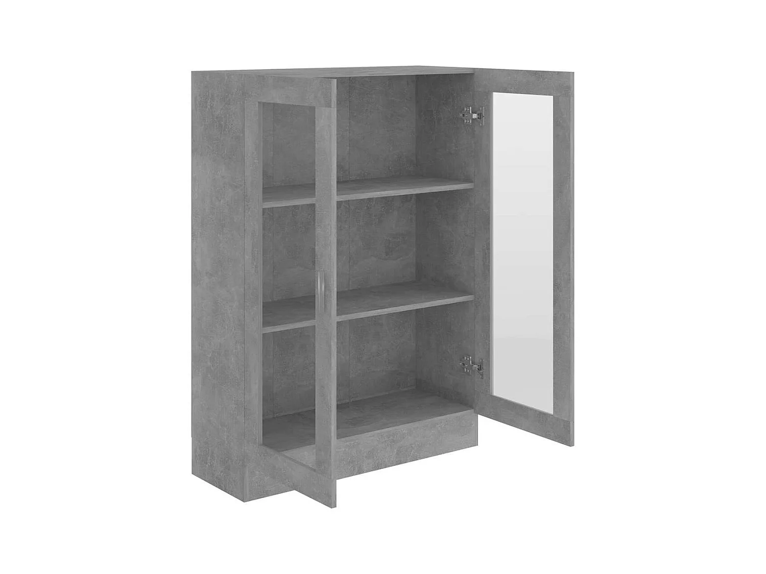 Armoire à vitrine Gris béton 82,5x30,5x115 cm Bois d'ingénierie