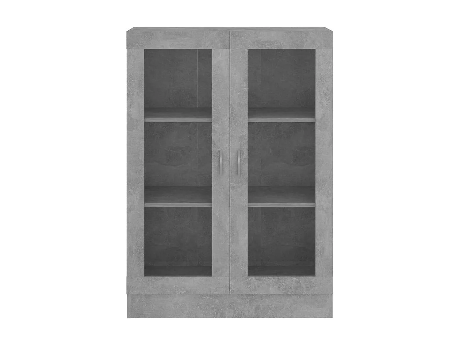 Vitrinekast 82,5x30,5x115 cm bewerkt hout betongrijs