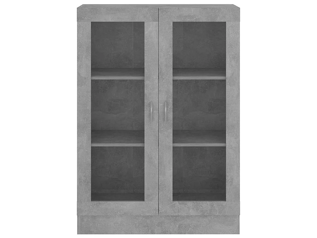 Armoire à vitrine Gris béton 82,5x30,5x115 cm Bois d'ingénierie