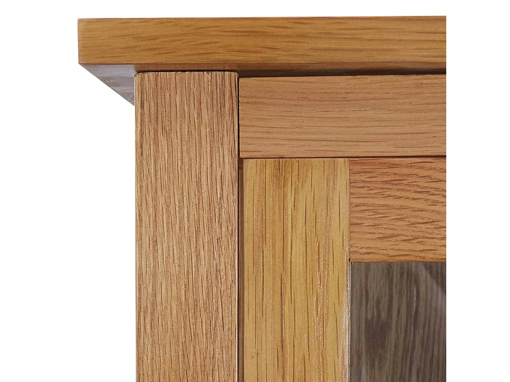 Estante com 4 portas 90x35x200 cm carvalho maciço e vidro