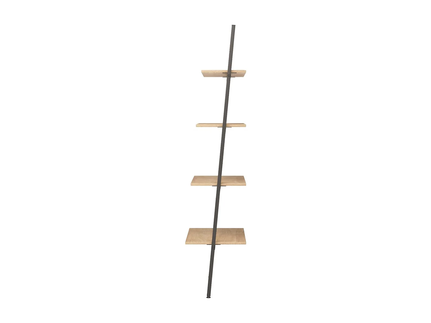 Ladderrek met 4 schappen 64x34x150,5 cm lichtbruin en zwart