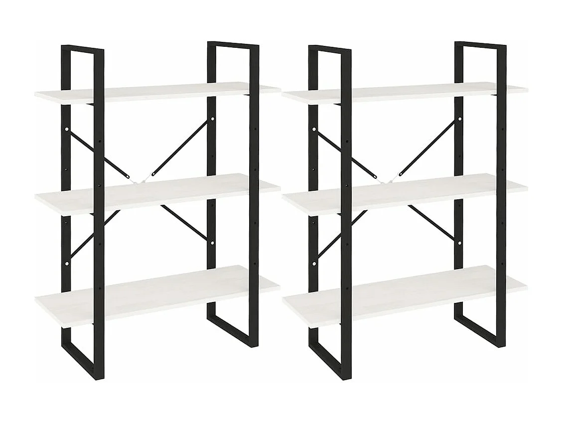 Standregal Hoch Weiß 80x30x210 cm Massivholz Kiefer