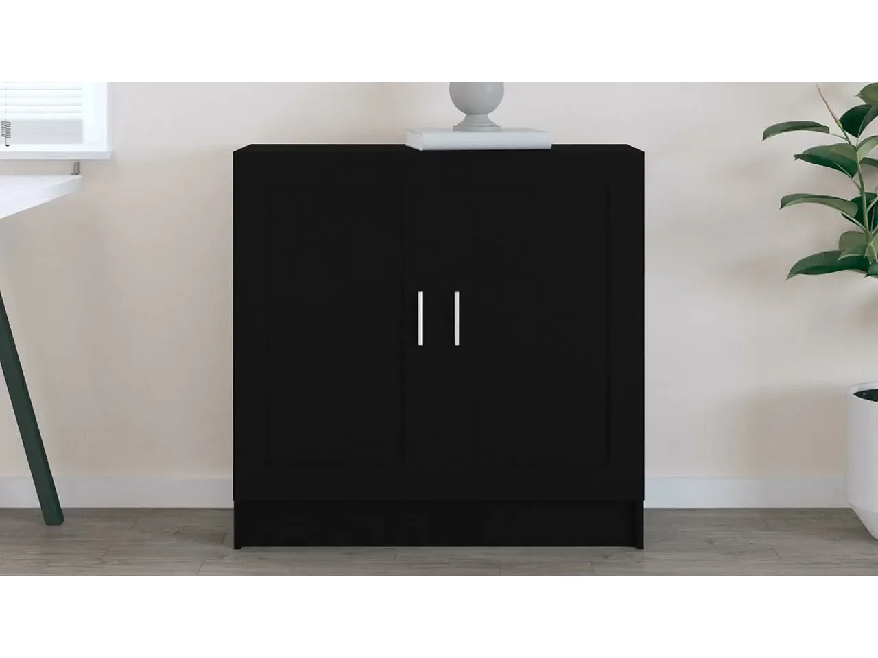 Bibliothèque Noir 82,5x30,5x80 cm Bois d'ingénierie