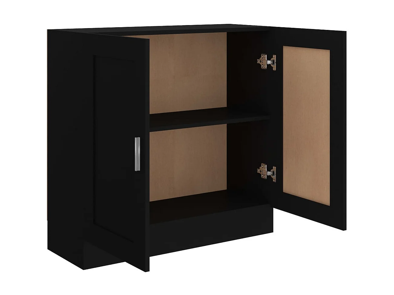 Bibliothèque Noir 82,5x30,5x80 cm Bois d'ingénierie