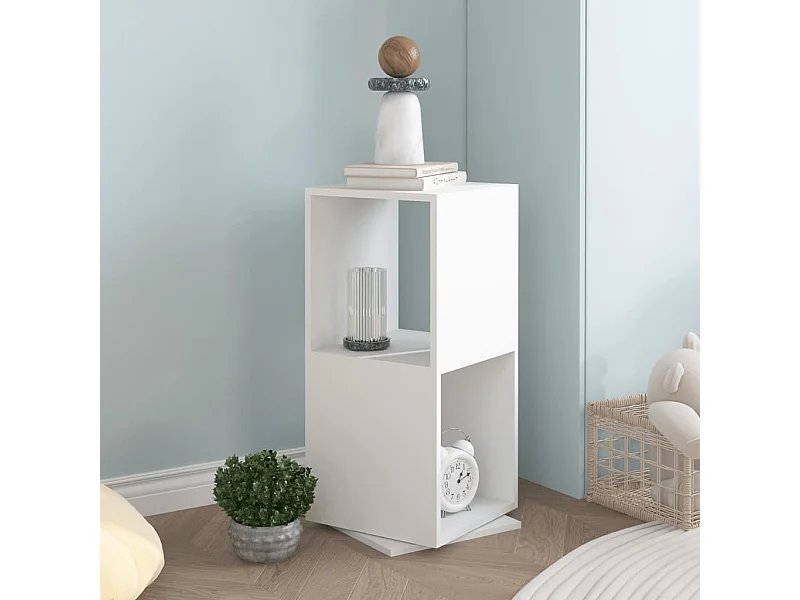 Armario giratorio aglomerado blanco 34,5x34,5x75,5 cm