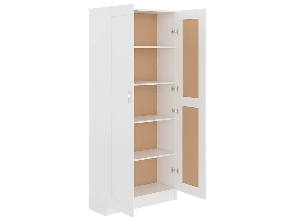 Bibliothèque Blanc 82,5x30,5x185,5 cm Bois d'ingénierie