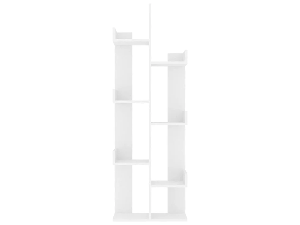 Bücherregal Weiß 48x25,5x140 cm Holzwerkstoff