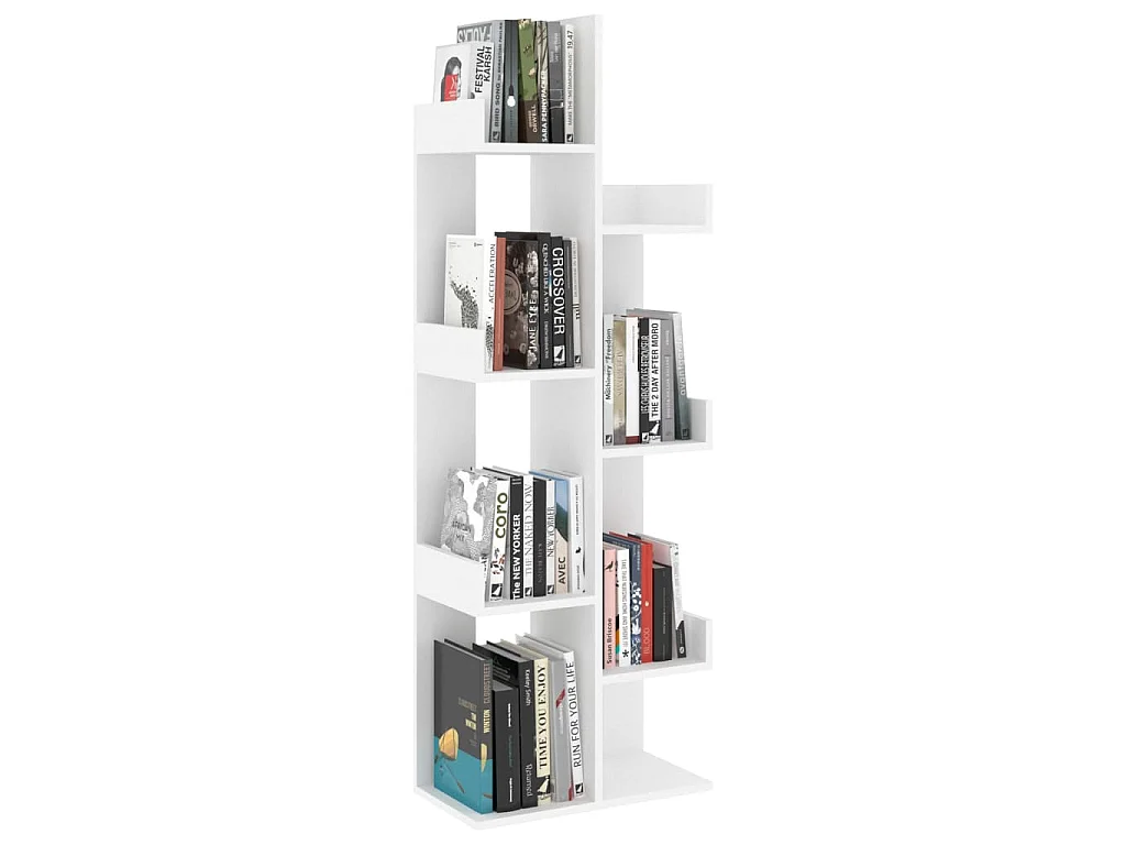 Bücherregal Weiß 48x25,5x140 cm Holzwerkstoff