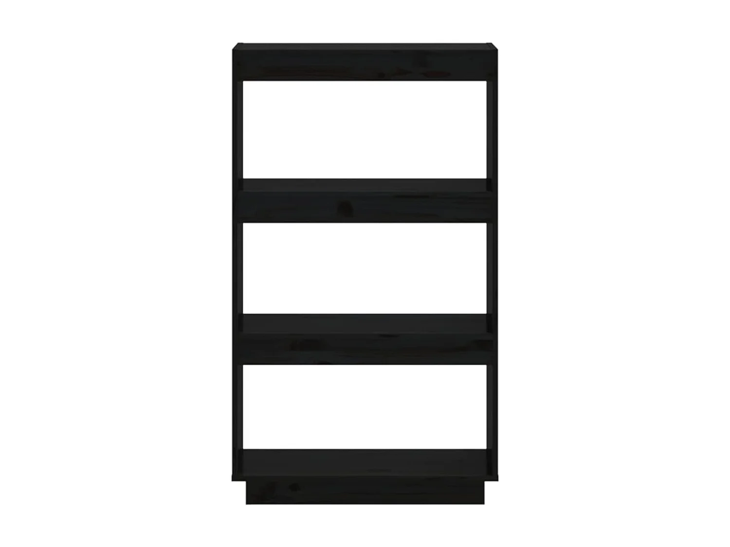 Bibliothèque/Séparateur de pièce Noir 60x35x103 cm Pin massif