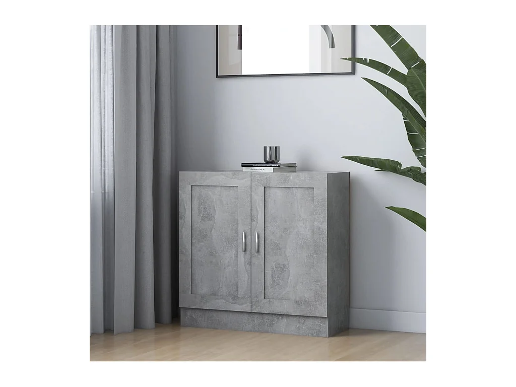 Libreria Grigio Cemento 82,5x30,5x80 cm in Legno Multistrato