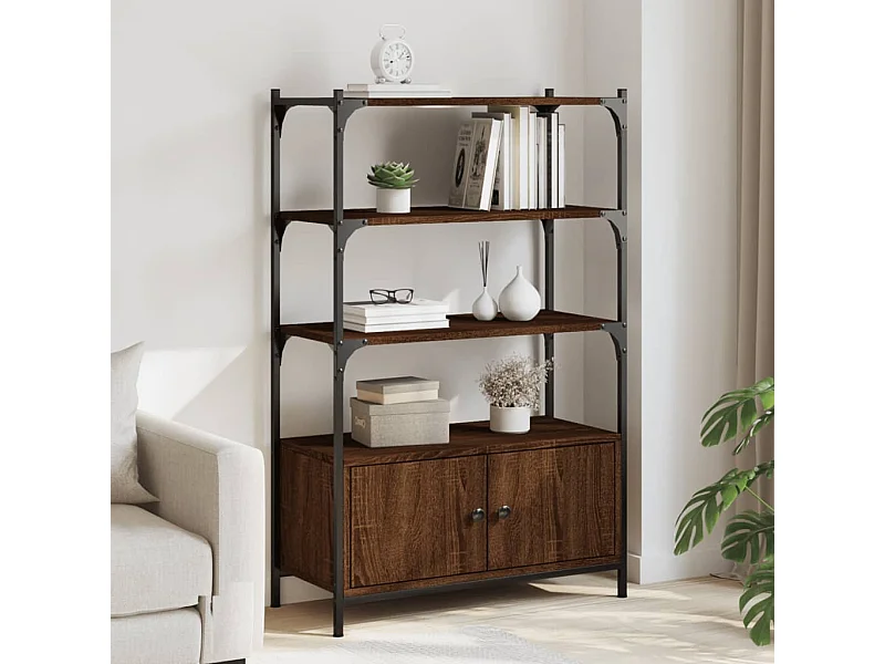 Bücherregal 3 Fächer Braun Eiche 70x30x109,5 cm Holzwerkstoff